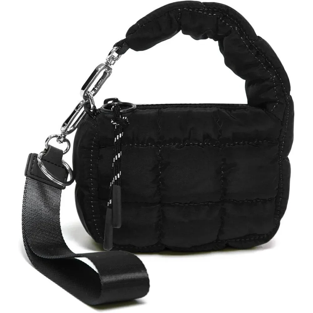 Mini Quilted Nylon Wristlet Bag Women Small Organizer Evening Gift